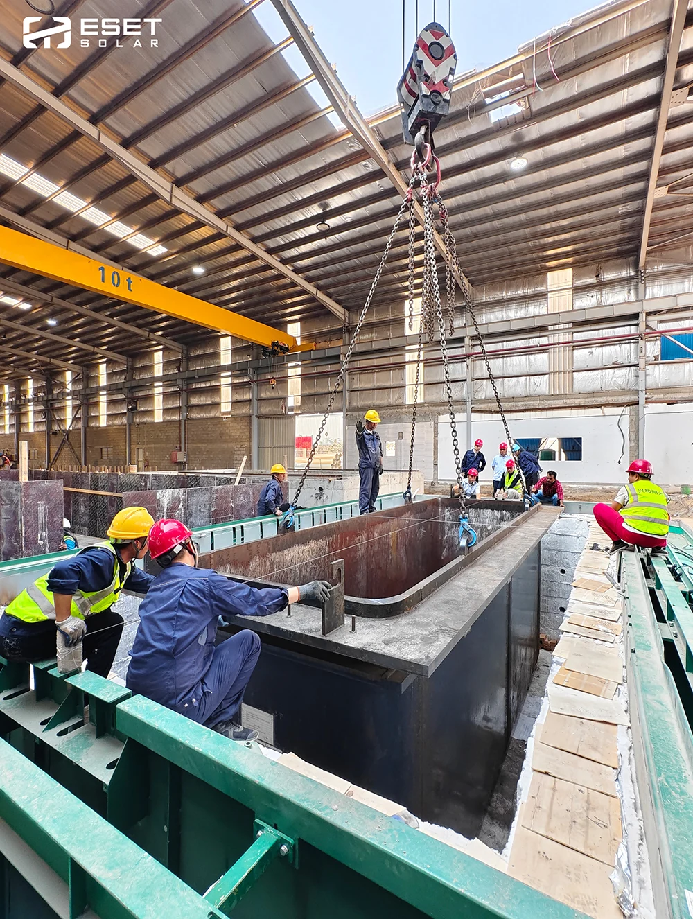 进度加速丨新恒源能源沙特制造基地一期完成锌锅定位